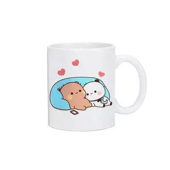 Panda Bear Bubu Dudu Кофейная молочная чашка Mocha Cat Panda Bear Пара Рождественская кружка Kawaii Чашки Оригинальные кружки Бесплатная доставка Посуда для напитков 300ml