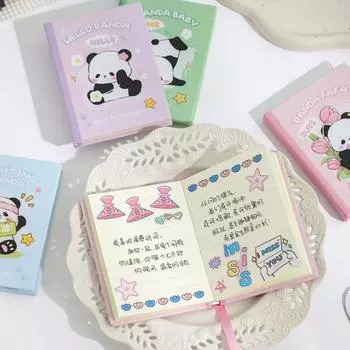 Panda Pattern Agenda Organizer Memo Diary Planner Business Notepad A7 Mini Pocket Notebook School D