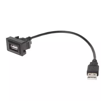 Панель с USB-портом для врезной установки на приборную панель автомобиля, удлинительный кабель-адаптер для автомобиля Toyota