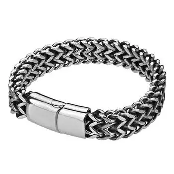 Панк-браслет Крутой браслет из титановой стали Мужские украшения ARI 19cm