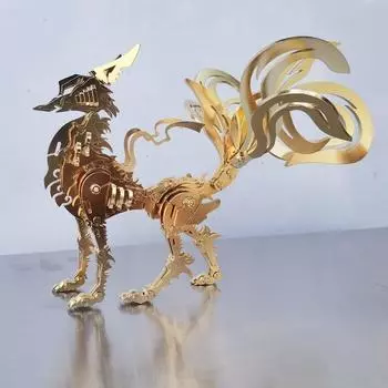 Панк DIY 3D металлическая головоломка из нержавеющей стали собранная модель с древними игрушками-зверями для детей и взрослых подарок