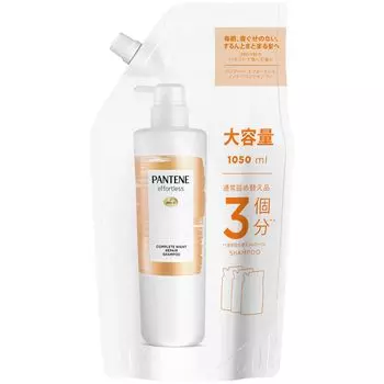 Pantene Effortless Shampoo Refill Large Capacity 1050mL Complete Night Repair-