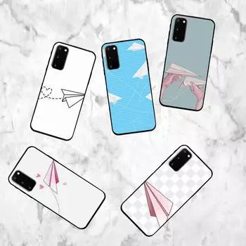 Paper Airplane Phone Case For Samsung Galaxy S7 Edge Plus S9 S20Plus S20ULTRA S10lite S225G S10 Case samsungS22plus5G