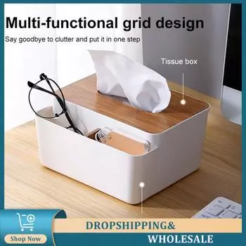 Paper Box Chinese Style Luxury Creative Storage Box Tissue Sundries Storage Room Wall-mounted Tissue Box Practical And Durable синий