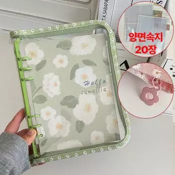 Папка для фотографий Daum с 6 отверстиями, прозрачный конверт формата А5, двухсторонняя внутренняя бумага, 20 листов, ежедневник, фотоальбом, книга