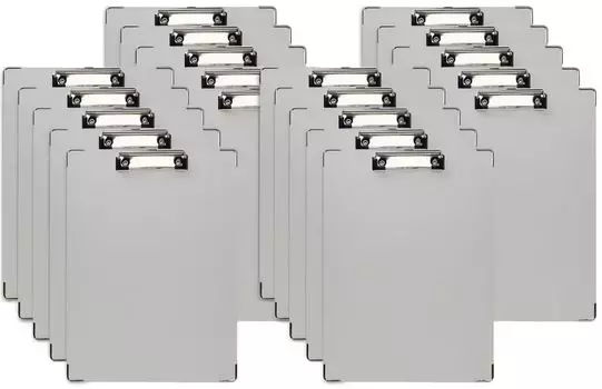Папка-регистратор Kinstar Clip File Board A4 Вертикальная папка-регистратор, упаковка из 20 штук, серая