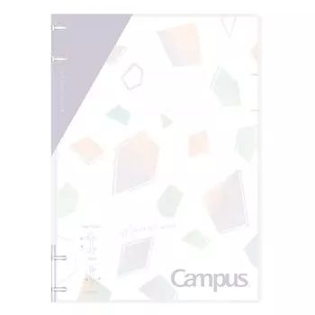Папка-регистратор KOKUYO Campus, которую можно использовать как блокнот, формат B5 2X2, ограниченный размер, цвет минеральный, прозрачный фиолетовый, Ru-NP704-L1V