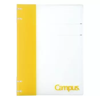 Папка-регистратор KOKUYO Loose Leaf Binder B5 Campus, которую можно использовать как блокнот, 26 отверстий, желтый Lu-NP704Y