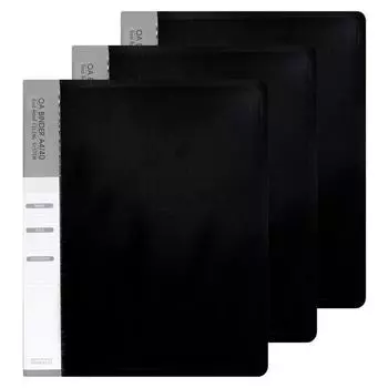 Папка-регистратор Red Loop OA Clear Binder, формат А4, 40 листов, черная, 3 упаковки