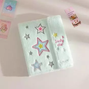 Папка-регистратор Tulshop Lucky Star с 6 отверстиями + 30 листов внутренней бумаги формата А5 для дневника, фотокарточки, книги-регистратора