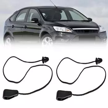 Пара для Ford Focus 2 хэтчбек MK2 2004-2011 задняя полка для багажа, багажник, внутренняя крышка люка, подъемная струна, зажимы для ремня чёрный