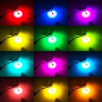 Пара H7 LED RGB 72W 8000LM Автомобильные Авто Фары Вождения Противотуманные Лампы Комплект Балласта Управление через Приложение