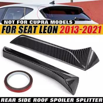 Пара заднего окна боковой спойлер крыло Canard для Seat Leon 5F FR Mk3 MK3.5 2013-2021 задний багажник спойлер губа боковой край задний клапан