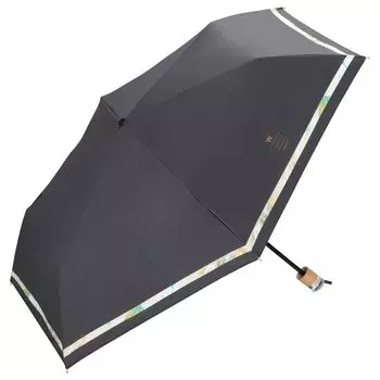 Parasol Shade Nuance Line Mini Black shading UV cut both sun and Folding umbrella for commuting to ladies [2025] Wpc. 100% rate/100% чёрный