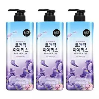 Парфюмированный гель для душа On the Body Flower Romantic Iris с легкой кислинкой, 900 г, 3 шт.
