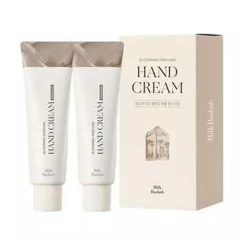 Парфюмированный крем для рук Milk Baobab Blooming White Work, набор 50 г х 2 шт., 100 г, 1 корейская косметика