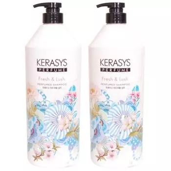 Парфюмированный шампунь Kerasys Fresh Rush 1 л, 2 шт.