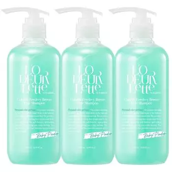 Парфюмированный шампунь с ароматом детской присыпки Lauderette Color Fit Hair Scalp, 500 мл, 3 шт.