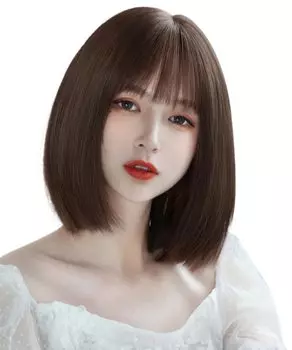 Парик AISI HAIR с короткими волосами, каштановый, красно-коричневый, полный парик, натуральный, с маленьким лицом, термостойкий, для косплея, в стиле Лолита, в стиле Харадзюку, с сеткой, женский, женский