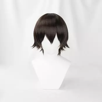 Парик Akixen Versatile Full Brown For Heat Festival, парик, мужской, женский, короткий, прямой, парик, мужчины, женщины, устойчивый, косплей, сетка для волос, событие,