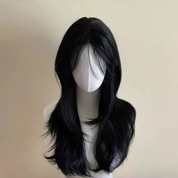 Парик Ashely Black, женский, с повязкой на голову, волнистые, розовые, с сеткой для волос, челка, высококачественный синтетический парик для моделирования волос 2INCHES чёрный