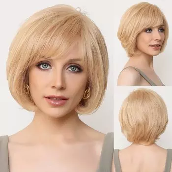 Парик HairCube с ручной завязкой на кружеве спереди, парики из светлых человеческих волос для женщин, натуральный многослойный парик, волнистые разные стили для белых женщин