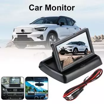 Парковочные TFT LCD камеры 4,3-дюймовый экран камеры заднего вида HD-дисплей Складные автомобильные аксессуары Автомобильные видеоплееры Автомобильный монитор Black