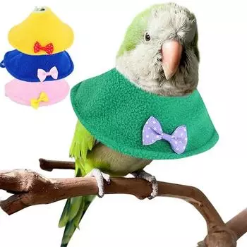 Parrots Bird Collar Soft Breathable Parrot Recovery Collar for Small To Medium Birds Adjustable Neck Sleeve with For Lovebirds XS темно-зеленого
