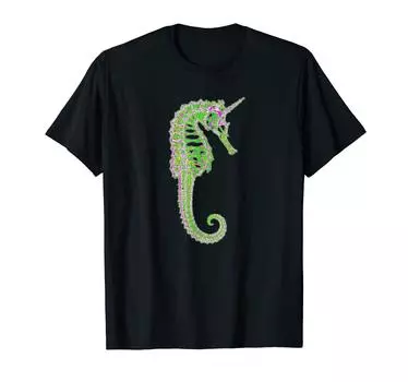 Party goods with unique designs such as unicorns and seahorses. T-shirt