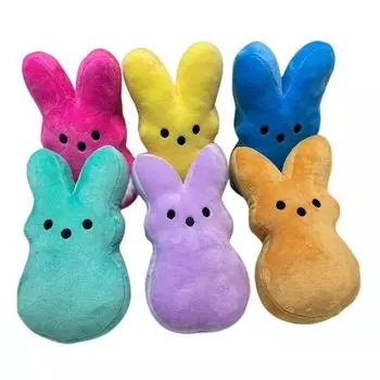 Пасхальные плюшевые игрушки кролика Peeps, мультяшные игрушки кролика, мягкие игрушки животных, украшения для дома, детские подарки в виде кролика Peluche 15CM красный