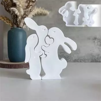 Пасхальные силиконовые формы для литья, 3D-форма для пасхи, форма для выпечки пасхального кролика One Size