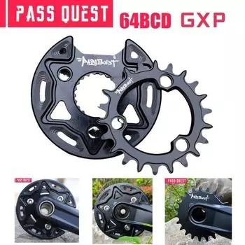 Pass Quest GXP 64BCD 18T 22T 24T Велосипедный велосипед BMX Специальный диск с положительными и отрицательными зубьями Широкие узкие зубы для XX1 64bcd 22T
