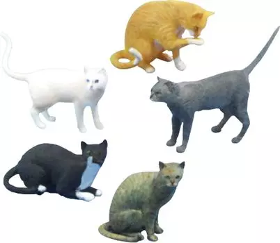 Passion Models Cat 5 Types Set Resin Kit Approved by Cat Lovers 1/12 P35T-028 (Animal)