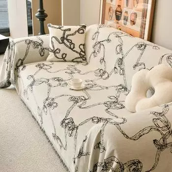 Pastoral Style High-Grade Mid-Ancient Stitch Sofa Towel Four Seasons Universal All-Inclusive Universal Cover Cover 180*130cm