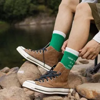 Patchwork Men s Tube Sock Double Ribbed Running Ankle Socks Simple Sports Sock for Men Running 6Pairs