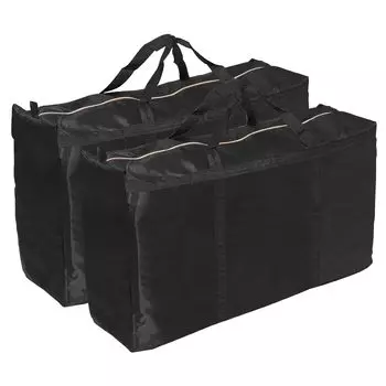 PATIKIL Camp Chair Replacement Bag Set of 2 210D Oxford Waterproof Extra Large Storage Bag Double Zipper Cross Storage Bag for Travel Move Black 38