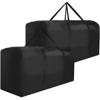 Patio Cushion Storage Bags Waterproof Extra Large 210D Oxford Fabric Furniture Pillow Storage Outdoor Furniture Bags with Handle 1PC