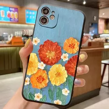 Pattern Phone Case For Samsung Galaxy S23 Ultra Plus S22 S21 FE S20 S8 S9 S10 S7 Edge S10E Lite Flower Silicone Back Cover Cases For Samsung S23 FE