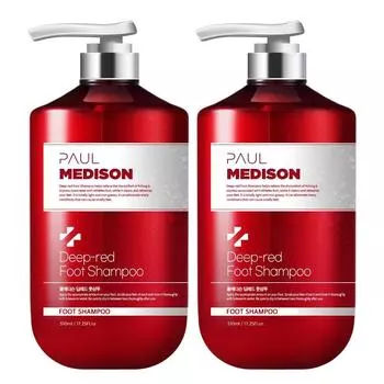 Paul Madison Deep Red Шампунь для ног с омертвевшей кожей большой емкости, 510 мл, 2 набора