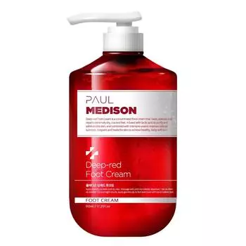 Paul Madison Deep Red, высокоувлажняющий крем для ног для ухода за омертвевшей кожей, большой емкости, 510 мл, 1 шт.