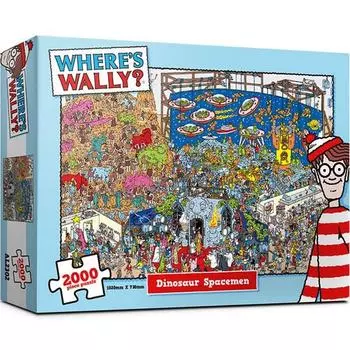 Пазл ALOC Find Wally Dinosaur Astronaut AL2302, разные цвета, 2000 деталей Пазл, Детские игры, Развивающие игрушки