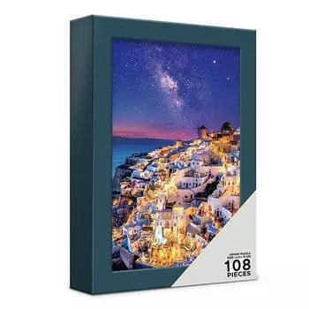 Пазл Alok Starry Night Santorini + рама AL108-14, популярные корейские пазлы