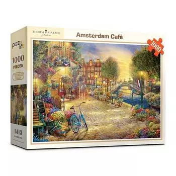 Пазл Amsterdam Cafe PL1413, разные цвета, 1000 деталей Пазл, Детские игры, Развивающие игрушки