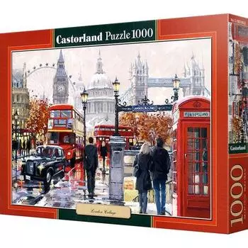 Пазл Castorland London Streets of Time CS103140, 1000 деталей, разные цвета Пазл, Детские игры, Развивающие игрушки