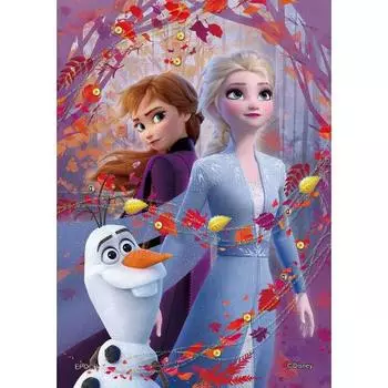 Пазл EPOCH 108 элементов Disney Elsa & Anna - осенний красный- (18,2 х 25,7 см) 72-022 с клеем и шпателем, включая декоративные детали EPOCH
