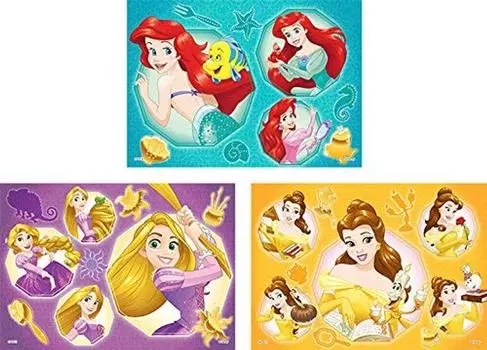Пазл Epoch 42 Piece Jigsaw Puzzle Disney Princess Piece/56 Piece/63 ~3 Princess~ [Первый пазл]