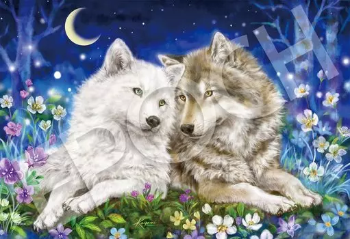 Пазл EPOCH из 300 деталей Kayomi Harai Forever Love x с лопаточкой, в комплект входит билет на подсчет очков EPOCH Иллюстрация/Искусство (26 38см) Клей 26-374s, в комплекте,