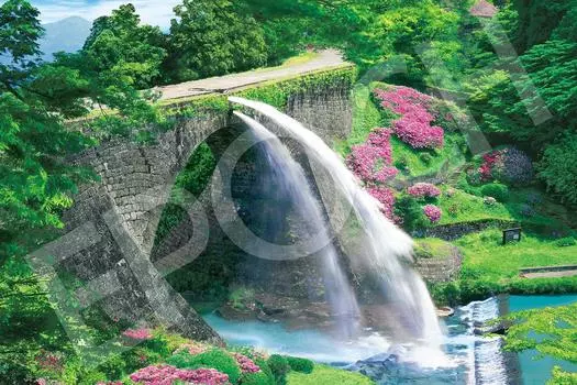 Пазл Epochsha из 1000 деталей Fresh Green Tsujun Bridge Kumamoto - (50x75cm)