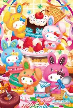 Пазл из 1000 деталей Hello Kitty Разноцветное парфе (49x72см)
