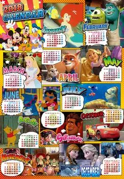 Пазл из 1000 деталей Пазл Календарь Disney 2018 (51х73,5см)